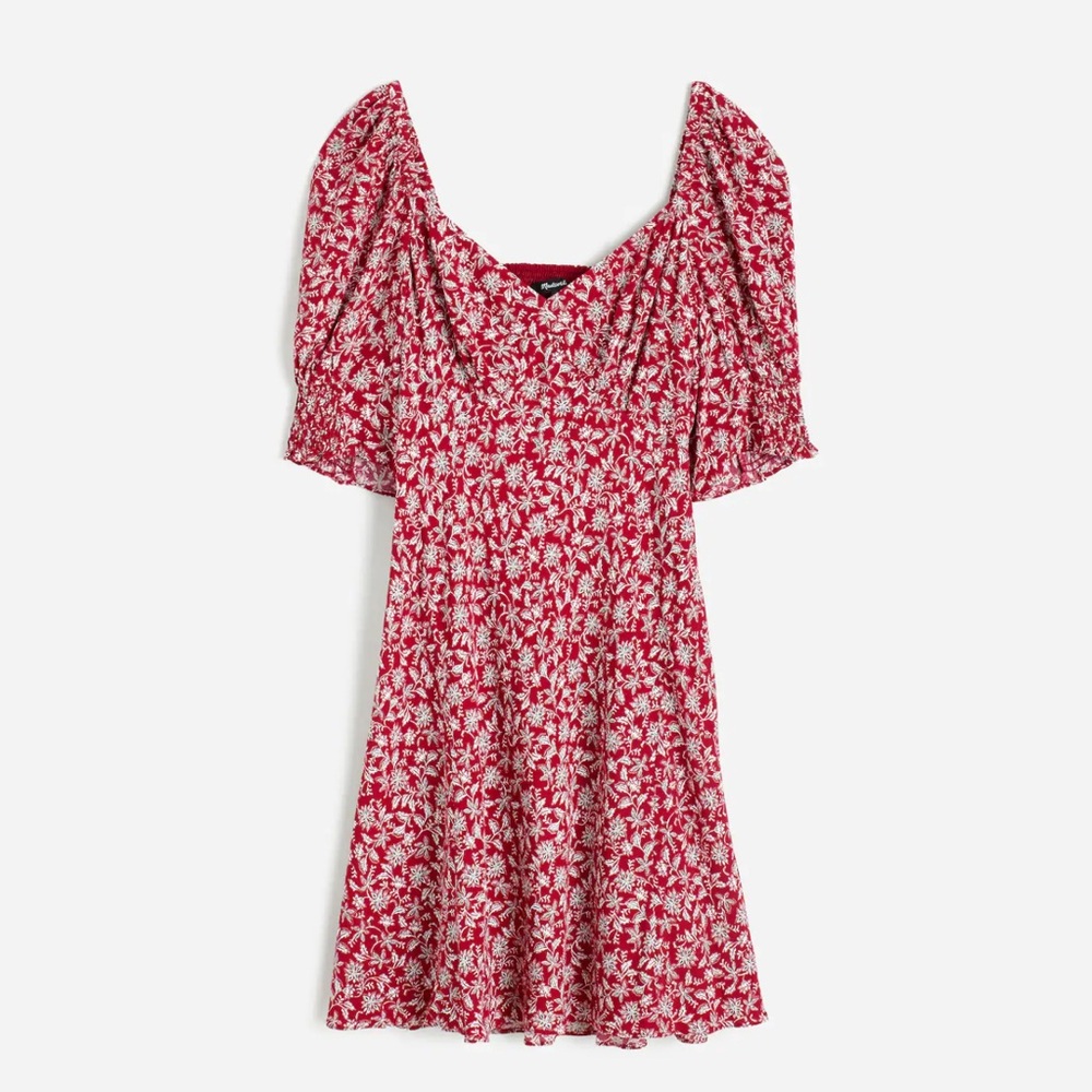 Madewell Red Floral Mini Dress